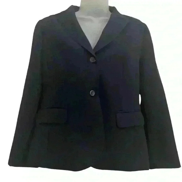 Pendleton 100% Virgin Wool Navy Petite Blazer Size 10P - Picture 1 of 5